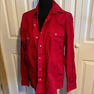 Men's Red pearl snap